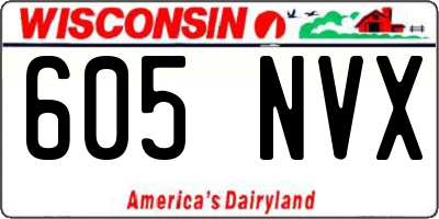 WI license plate 605NVX