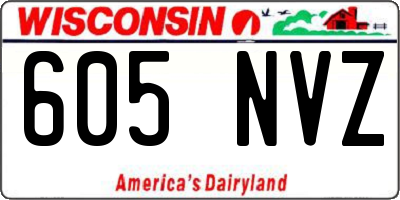 WI license plate 605NVZ