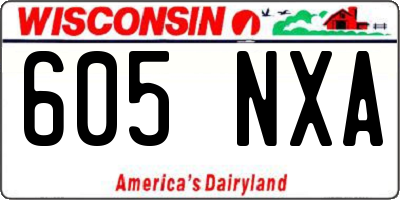 WI license plate 605NXA