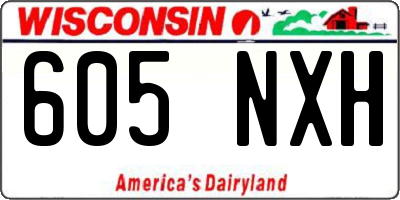 WI license plate 605NXH
