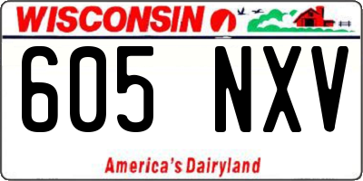 WI license plate 605NXV