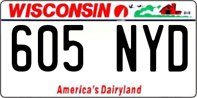WI license plate 605NYD