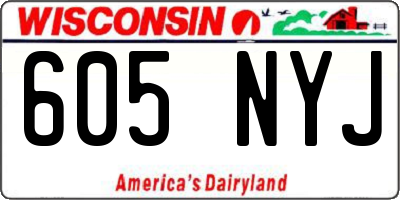 WI license plate 605NYJ