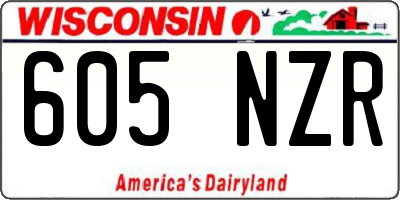 WI license plate 605NZR