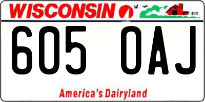 WI license plate 605OAJ