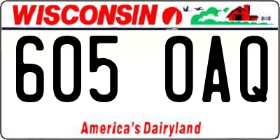 WI license plate 605OAQ
