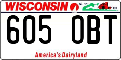 WI license plate 605OBT