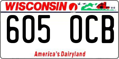 WI license plate 605OCB