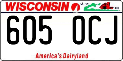 WI license plate 605OCJ