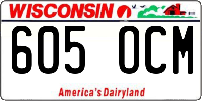 WI license plate 605OCM