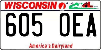 WI license plate 605OEA