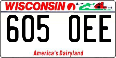 WI license plate 605OEE