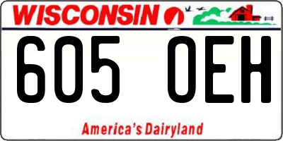 WI license plate 605OEH