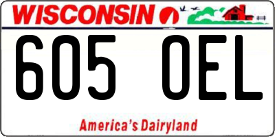 WI license plate 605OEL