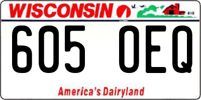 WI license plate 605OEQ