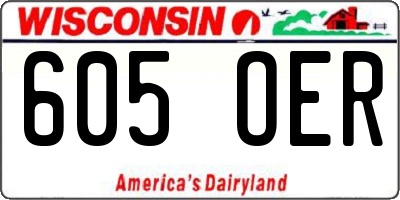 WI license plate 605OER