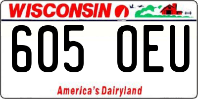 WI license plate 605OEU