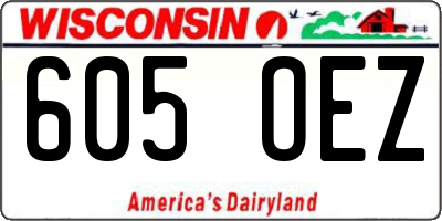 WI license plate 605OEZ