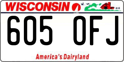 WI license plate 605OFJ