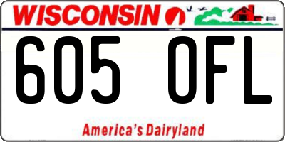 WI license plate 605OFL