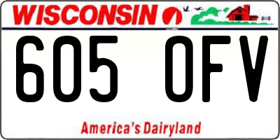 WI license plate 605OFV