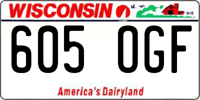 WI license plate 605OGF