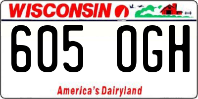 WI license plate 605OGH