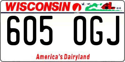 WI license plate 605OGJ