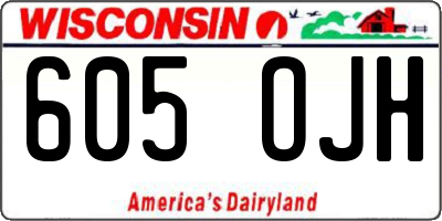 WI license plate 605OJH