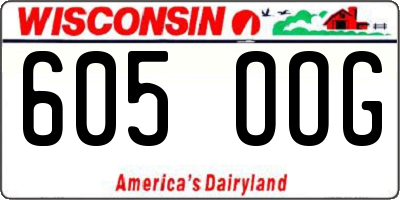 WI license plate 605OOG