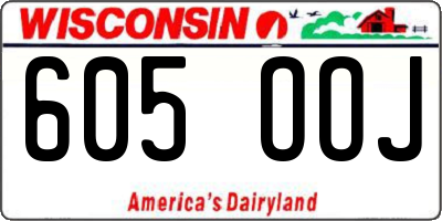 WI license plate 605OOJ