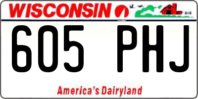 WI license plate 605PHJ