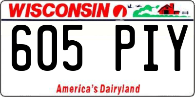 WI license plate 605PIY