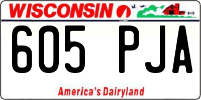 WI license plate 605PJA