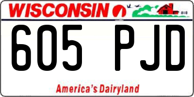 WI license plate 605PJD