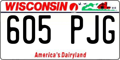 WI license plate 605PJG
