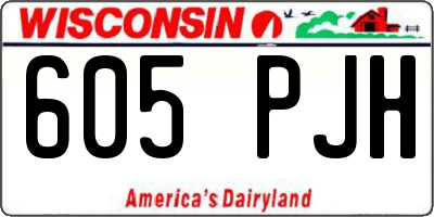 WI license plate 605PJH