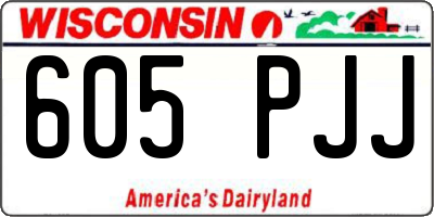 WI license plate 605PJJ
