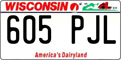 WI license plate 605PJL