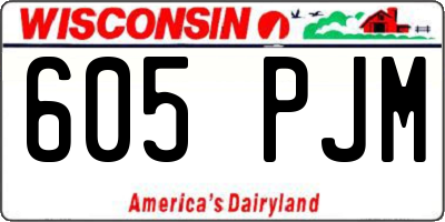 WI license plate 605PJM
