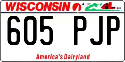 WI license plate 605PJP