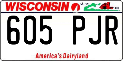 WI license plate 605PJR