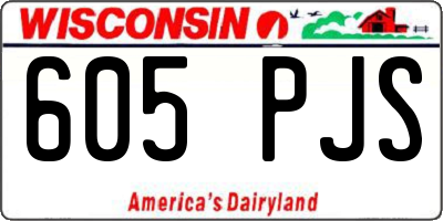 WI license plate 605PJS