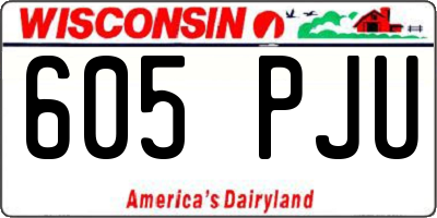 WI license plate 605PJU