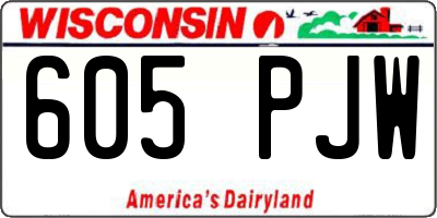 WI license plate 605PJW