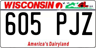 WI license plate 605PJZ