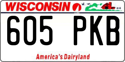 WI license plate 605PKB