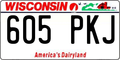 WI license plate 605PKJ