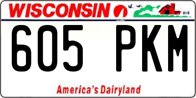 WI license plate 605PKM
