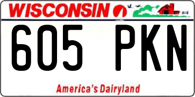 WI license plate 605PKN